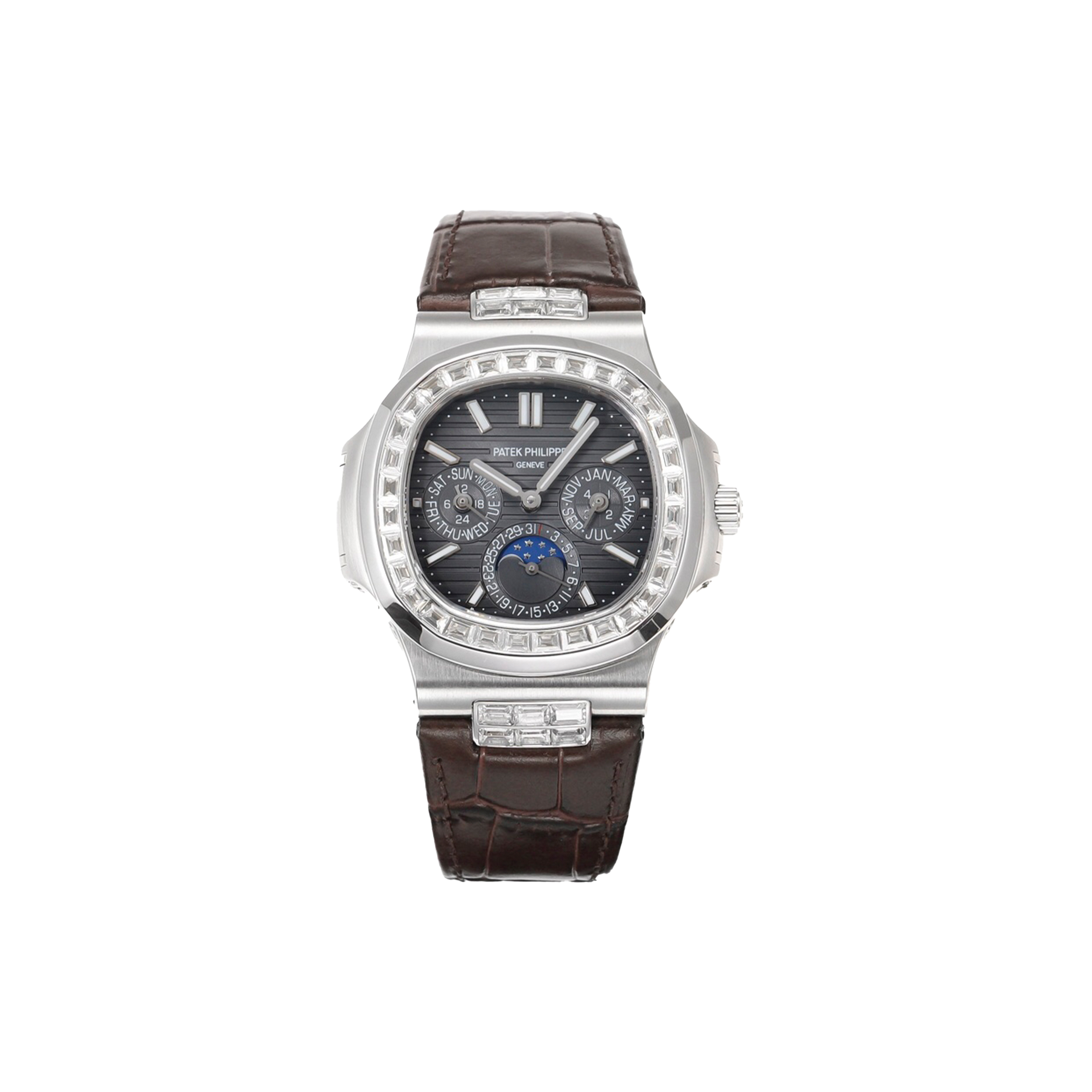 PATEK PHILLIPE SAPPHIRE CRYSTAL AUTOMATIC 40MM  WATCH 5740/1G-001